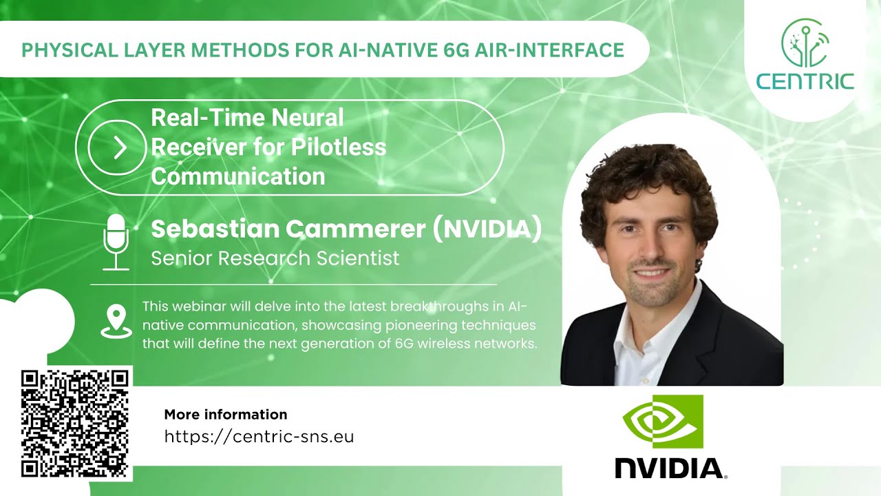 Sebastian Cammerer (NVIDIA): Real-Time Neural Receiver for Pilotless Communication