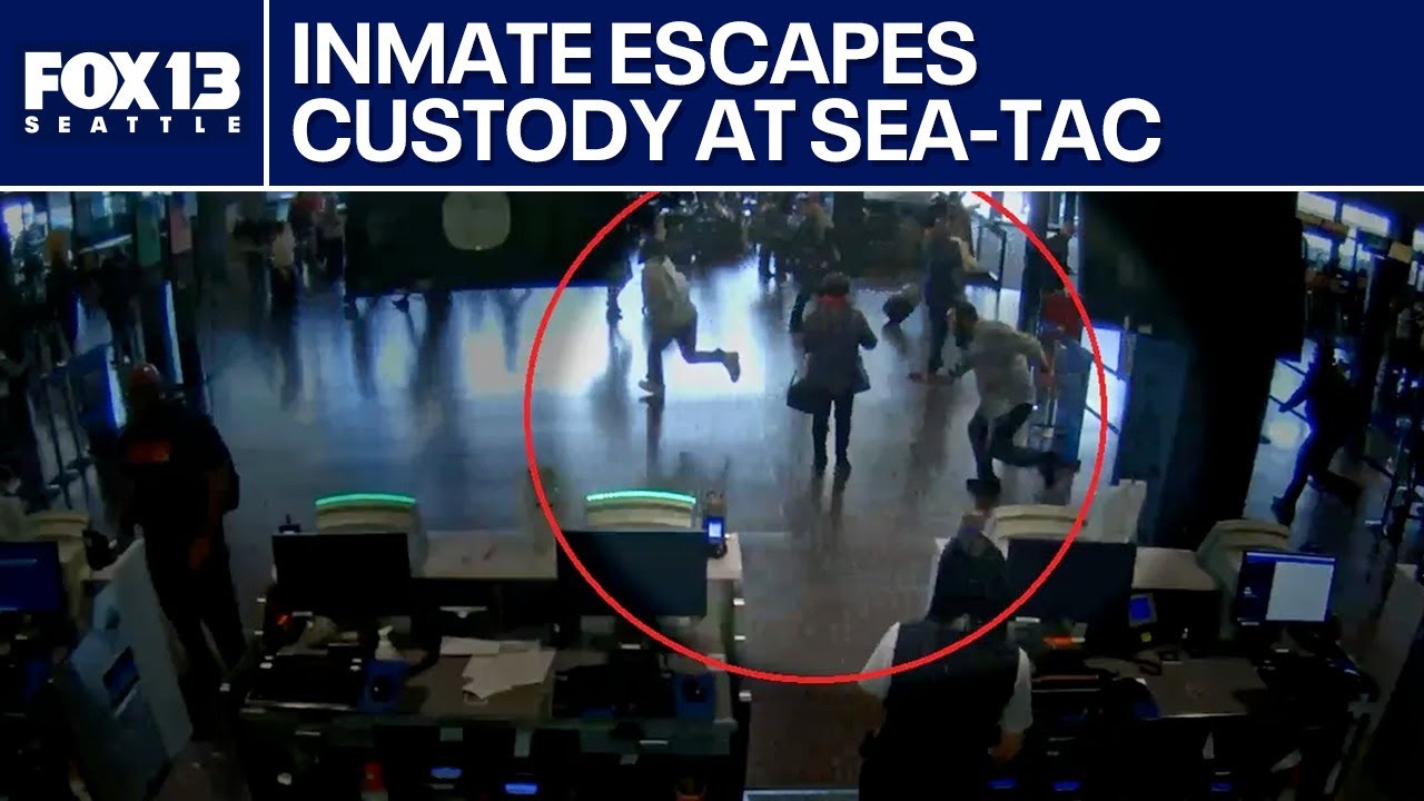 New video shows fugitive escape custody at Sea-Tac Airport | FOX 13 Seattle