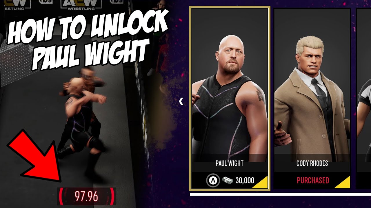 Как открыть доступ к Полу Уайту в AEW Fight Forever, также известном как The Big Show | Дорога к ...