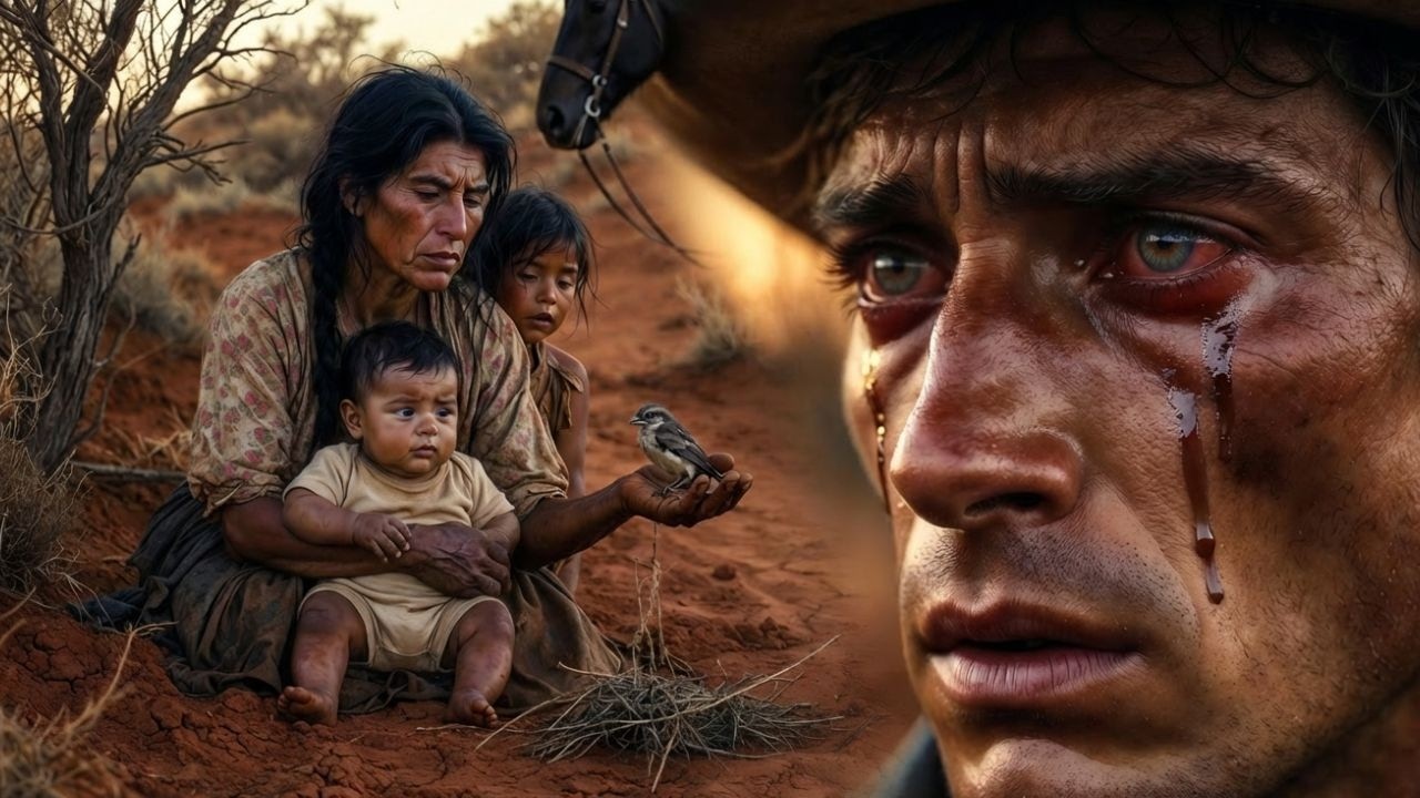 EL VAQUERO ENCUENTRA A UNA VIUDA CAZANDO PAJARITOS PARA ALIMENTAR A SUS 4 HIJOS Y NO MORIR DE HAMBRE