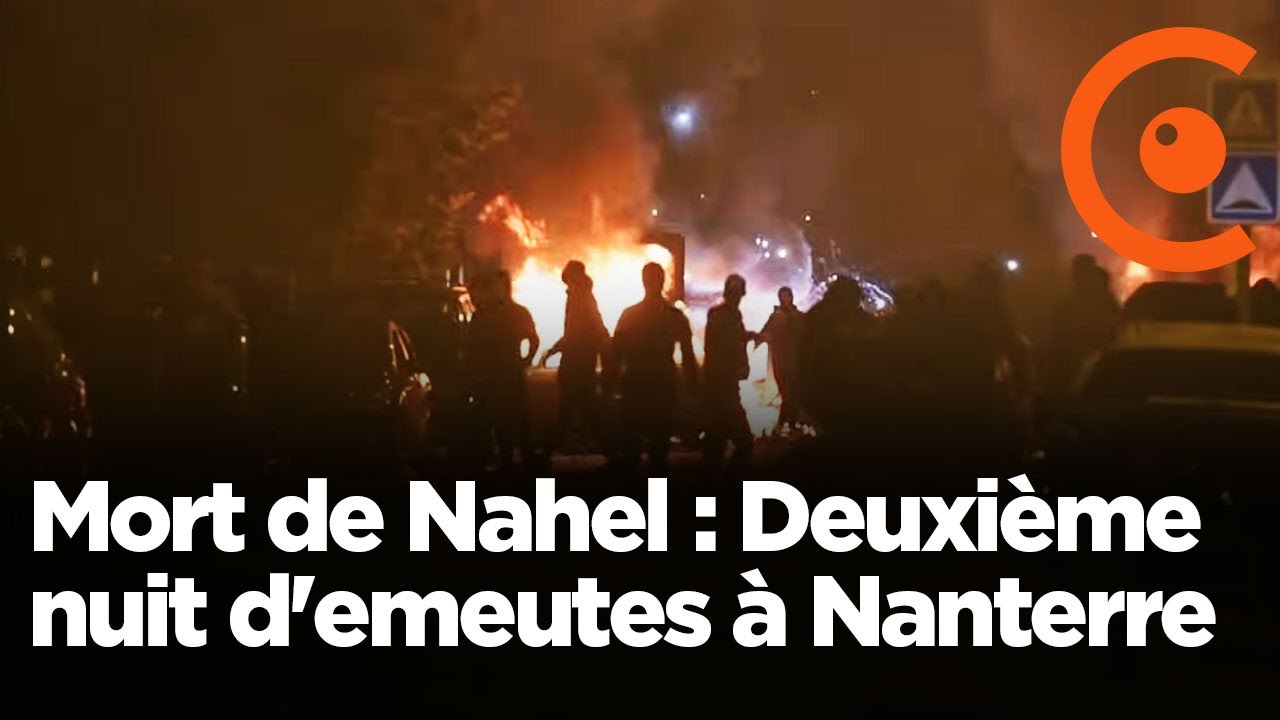 Deuxi&egrave;me nuit d'emeutes extr&ecirc;mement violentes &agrave; Nanterre (28/29 juin 2023 Nanterre) [4K]