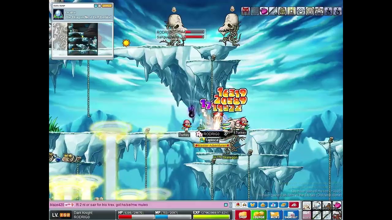 THIS MAP WAS PURE PAIN… Lv 152 Dark Knight Grinding SKELEGONS | GMS