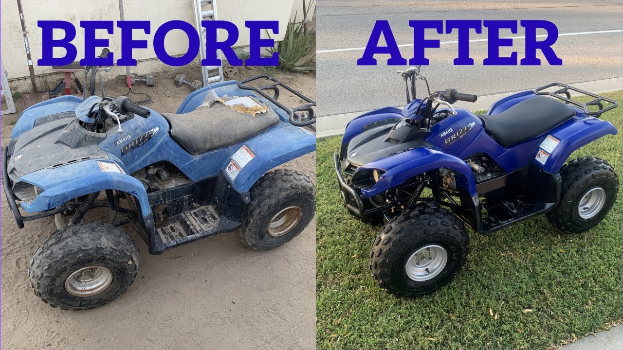 Брошенный Yamaha Grizzly 80 2005 года стоимостью 120 долларов возвращен к жизни менее чем за час