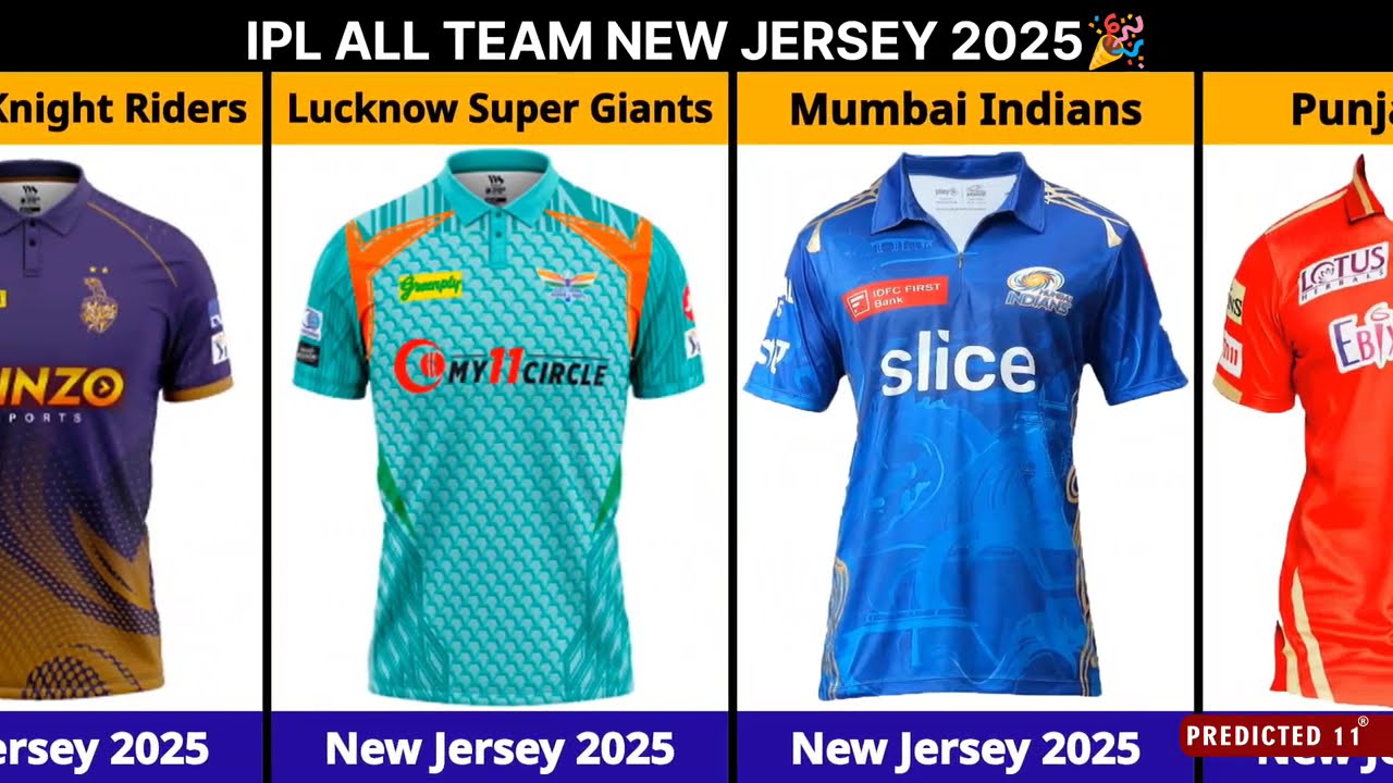 Ipl 2025 all 10 teams new jersey....! #lpi #shorts #ytshorts #shortsfeed #cricket #trendingshorts