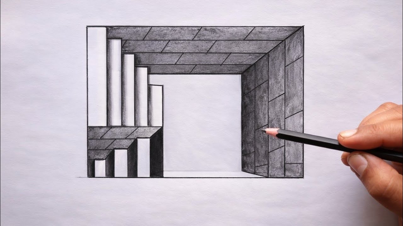 This 3D Drawing Will Confuse Your Brain - Optical Illusion Art