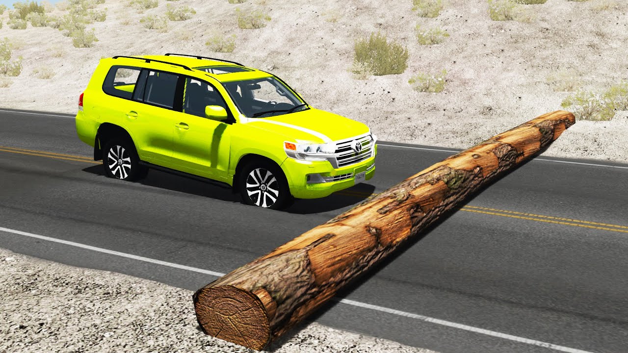 Cars vs Fallen Log Trap #1 | BeamNG Drive