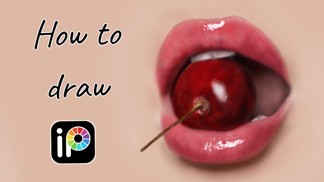 How to Draw Realistic Lips with Cherry | Ibis Paint X Tutorial