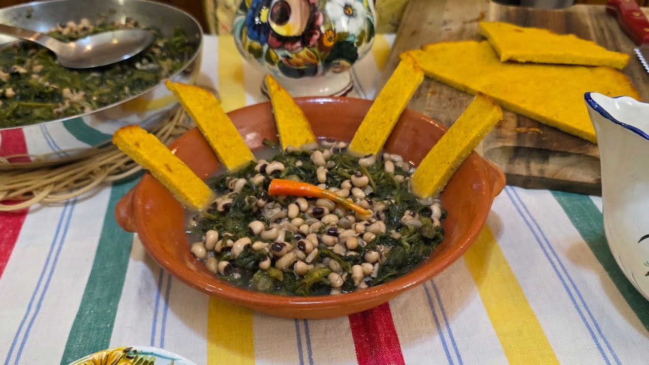 CASCIGNI e FAGIOLI con PIZZA di MAIS