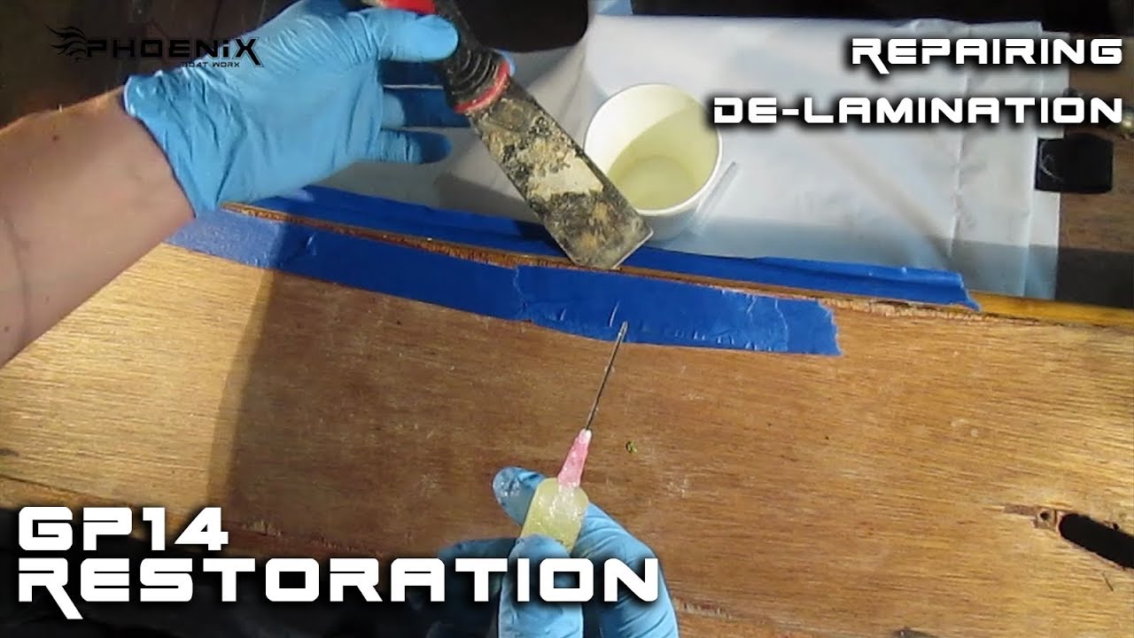 How to boat restoration | Repairing de-lamination on marine ply | GP14 Restoration