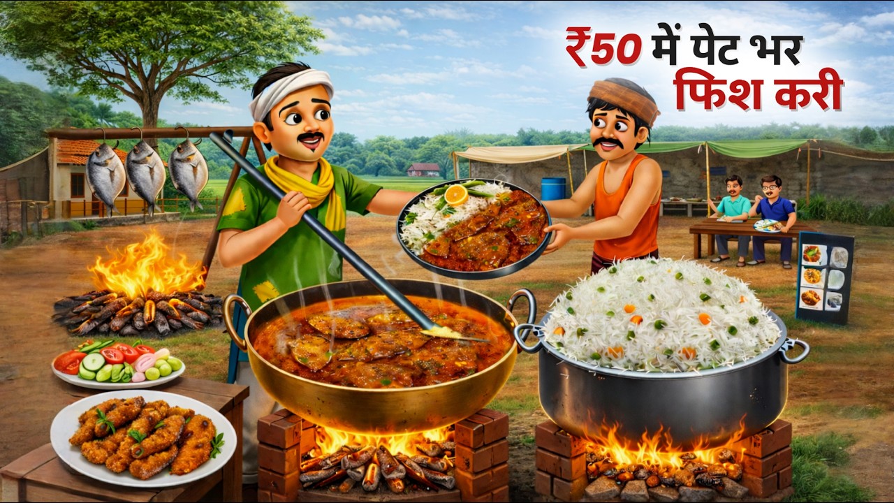 ₹50 में भर पेट फिश करी | Machli Curry | Hindi Kahani | Moral Stories | Hindi Kahaniya