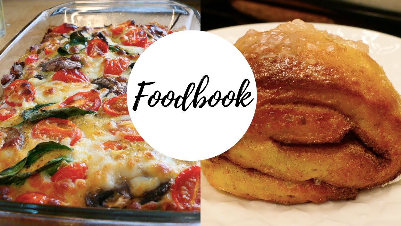Foodbook- pieczony omlet, bułeczki cynamonowe, makaron z fetą i grzybami #41