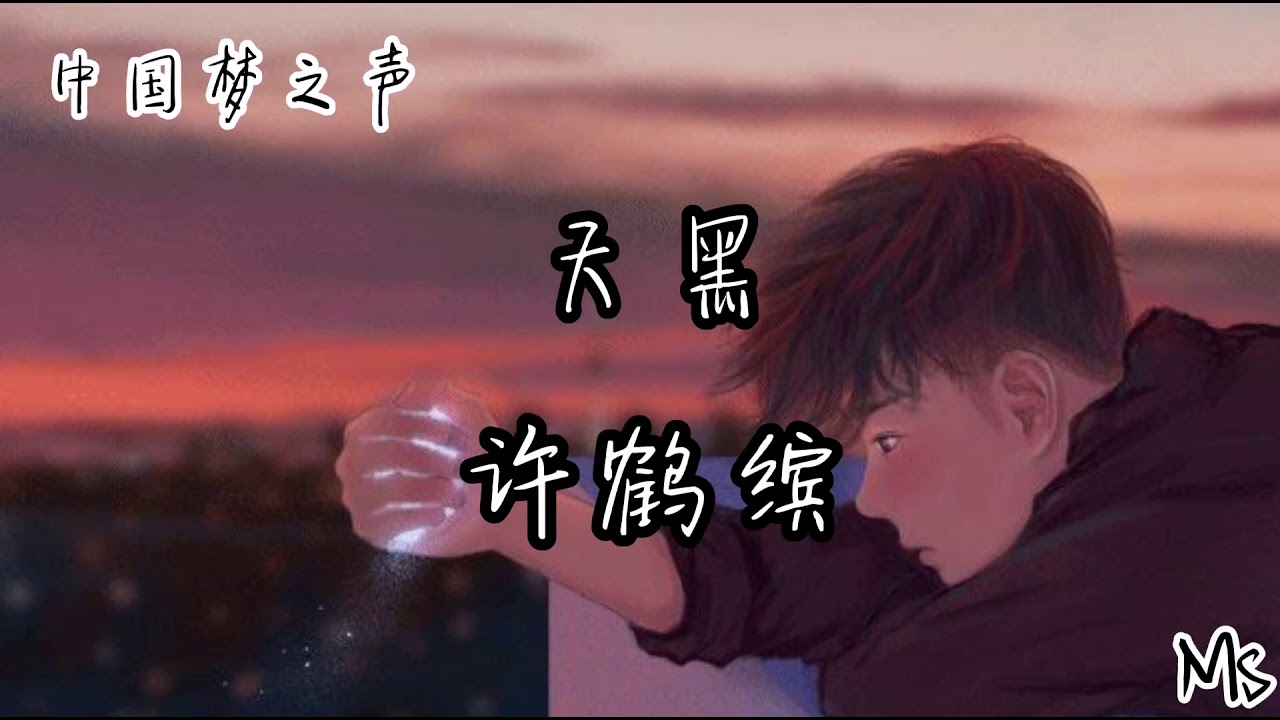 天黑-许鹤缤 （中国梦之声）《歌词拼音》【我闭上眼睛就是天黑 一种撕裂的感觉】