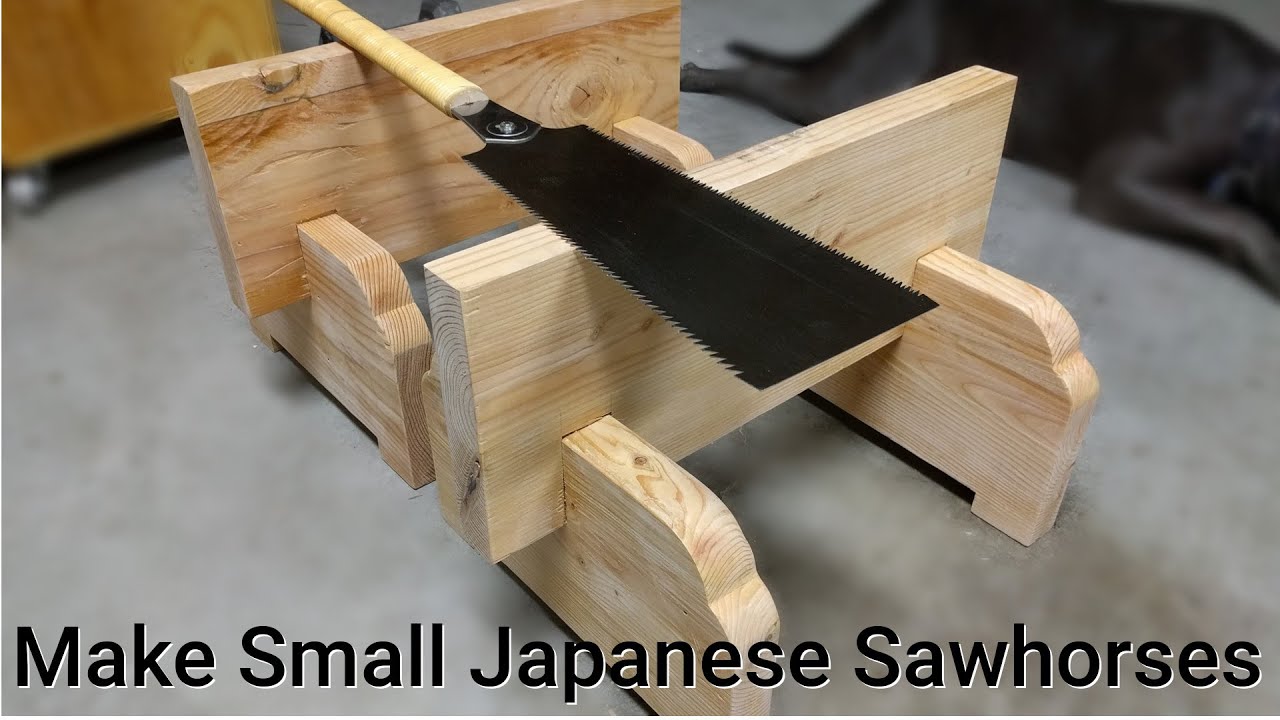 Make Small Japanese Sawhorses - Handtools Only