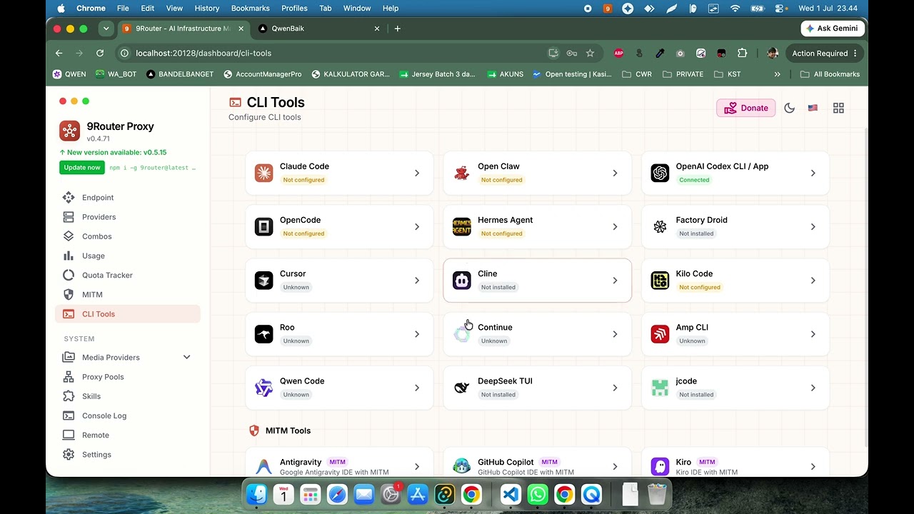 Setup BandelBanget AI di 9router