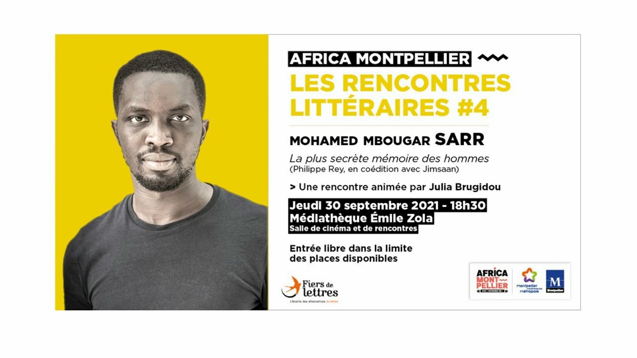 Rencontre littéraire avec Mohamed Mbougar Sarr pour 