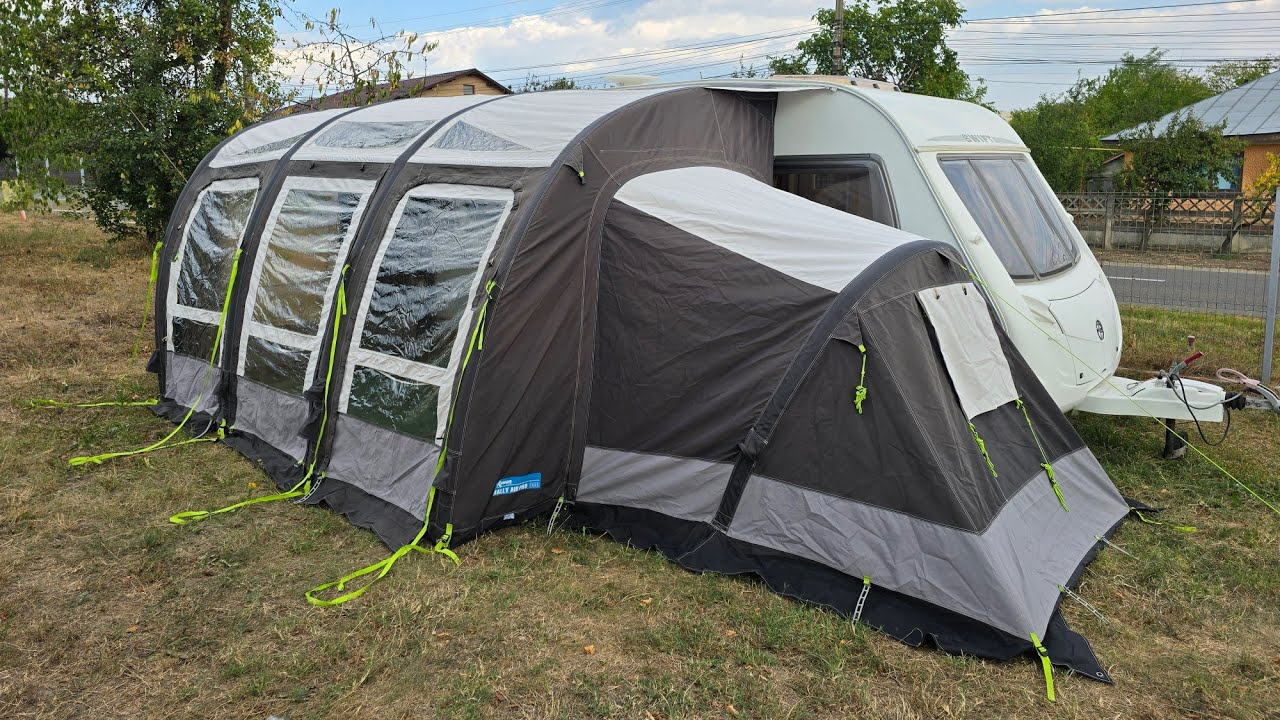 (Prezentare Cort) Rulota, pe Aer! Kampa Air Pro 3.90m + anexă Kampa!