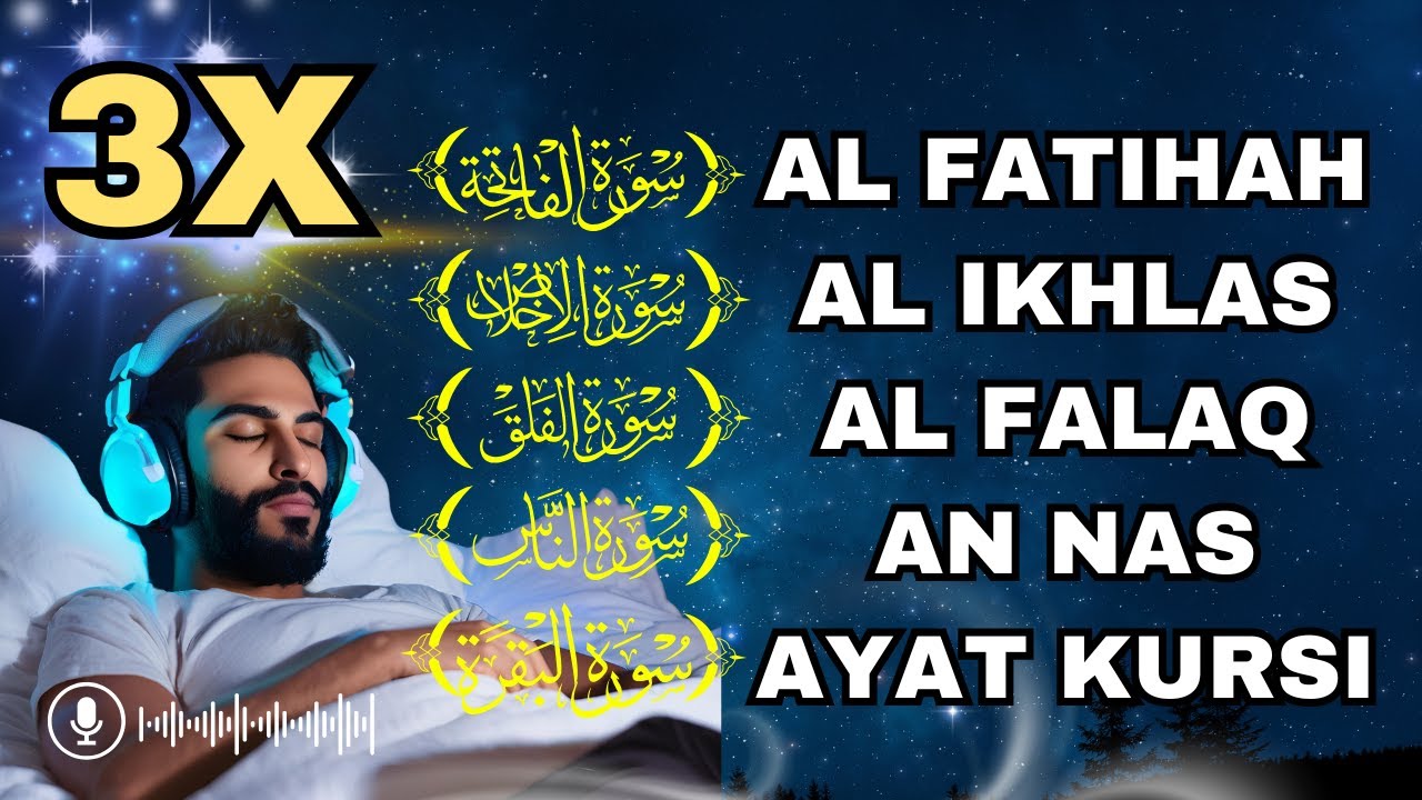 3X FATIHA, 3X AYAT KURSI, 3X IKHLAS, FELAK, NAS | SIHR, MAGIC, JINN, EVIL-EYE | Ahmad Shalabi