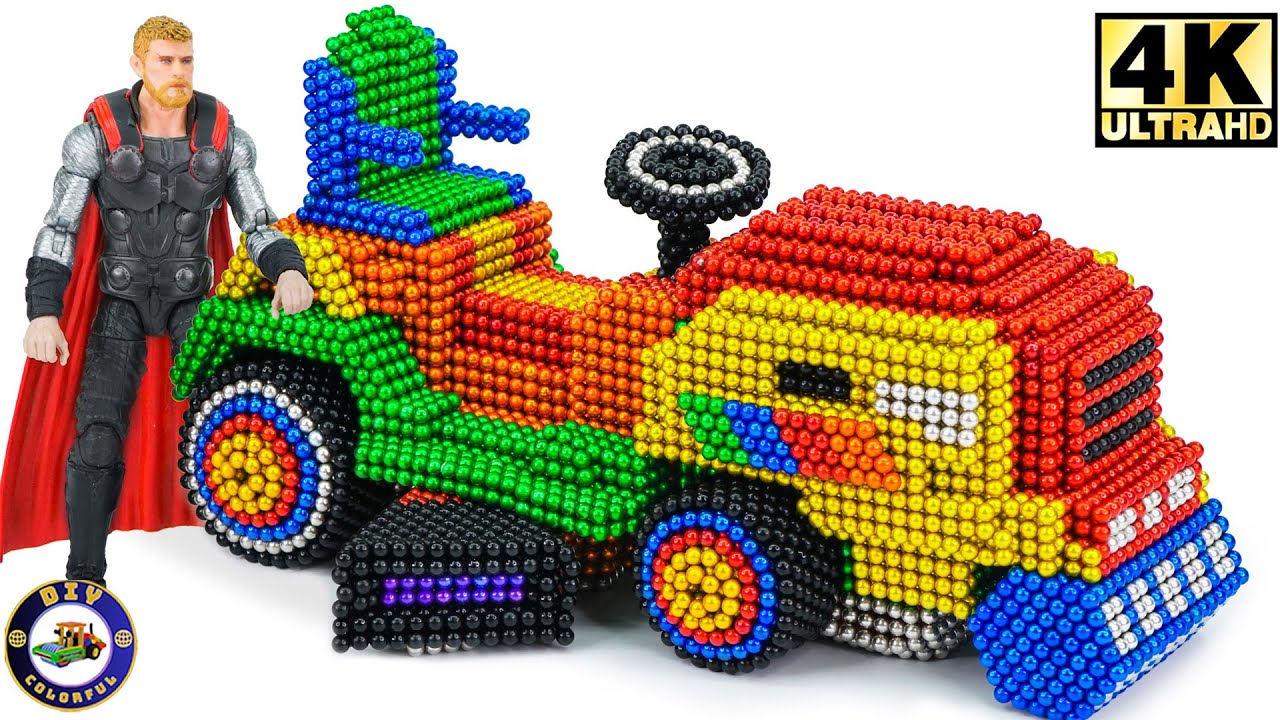 DIY 2025 - Make A Tractor With 55,555 Magnetic Balls // VIDEO 4K