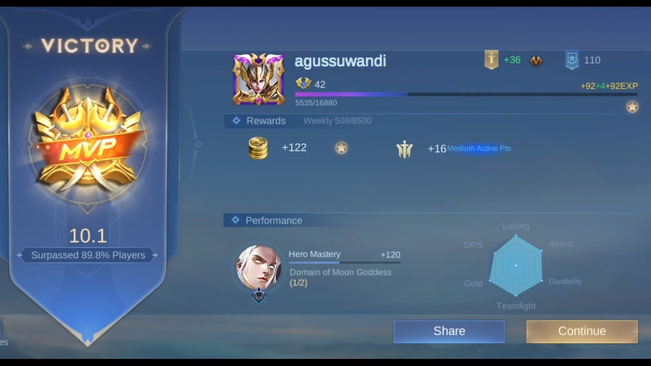 Game Play Estes MVP 10 Legend Rank (agus)