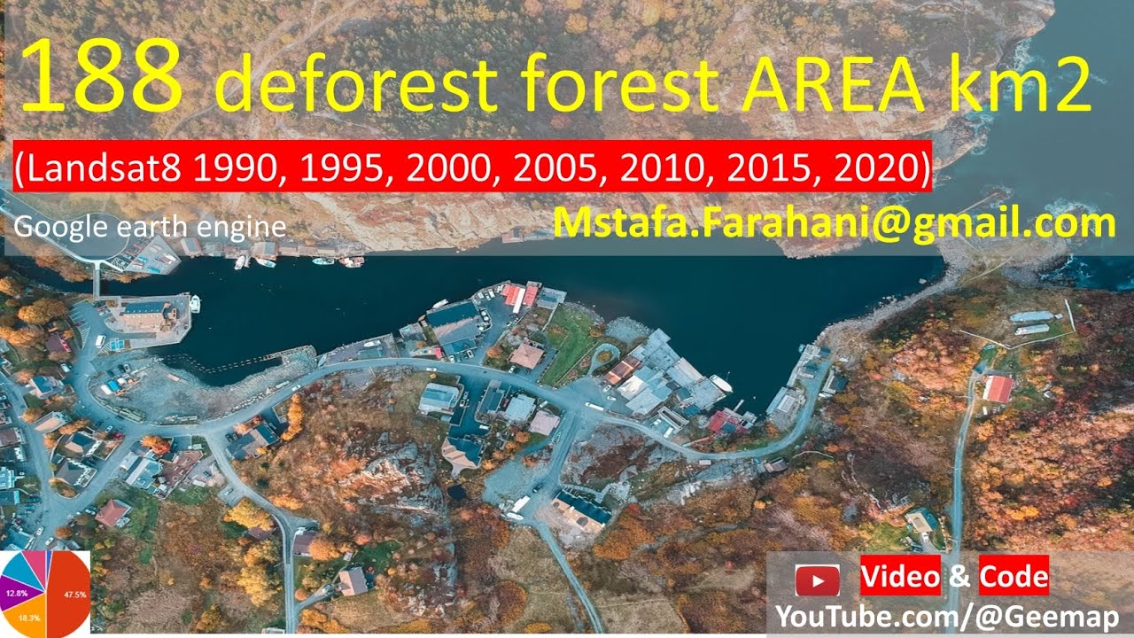 Monitoring Deforest area km² by satellite imagery Landsat8 using remote sensing Earth observation
