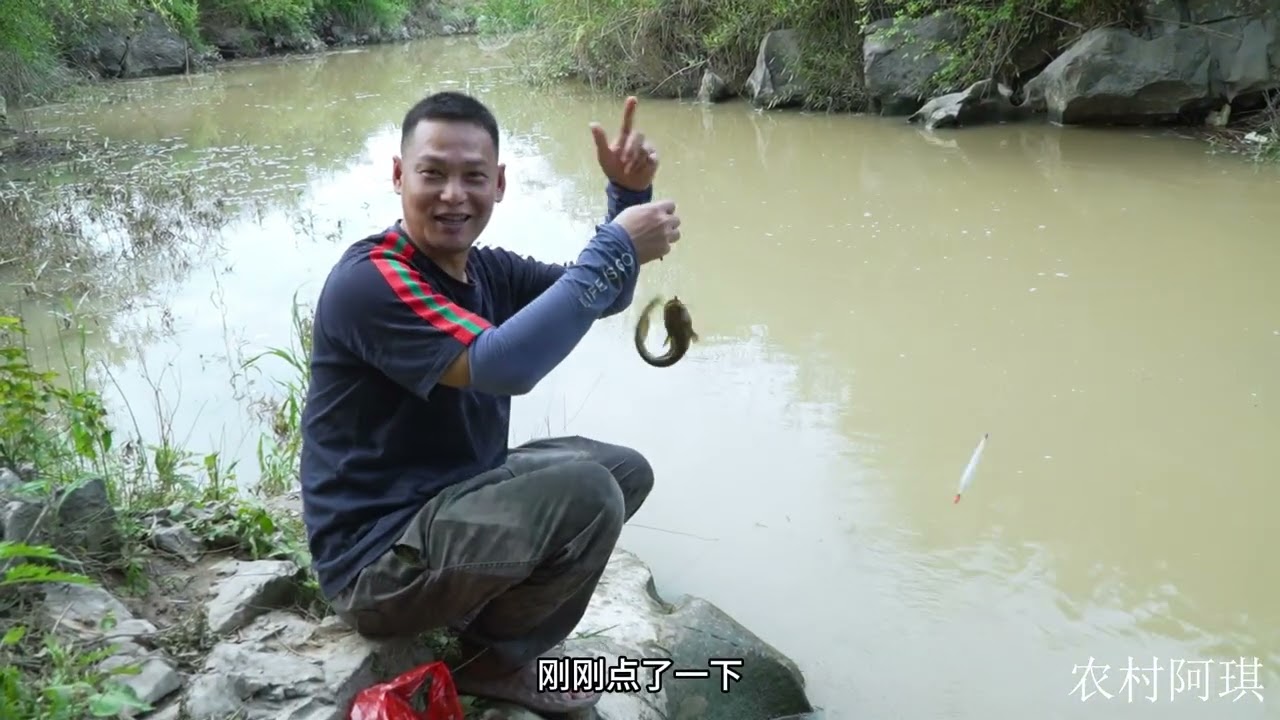 洪水刚退河里真藏货，阿琪野钓连连上鱼，全是值钱货真过瘾