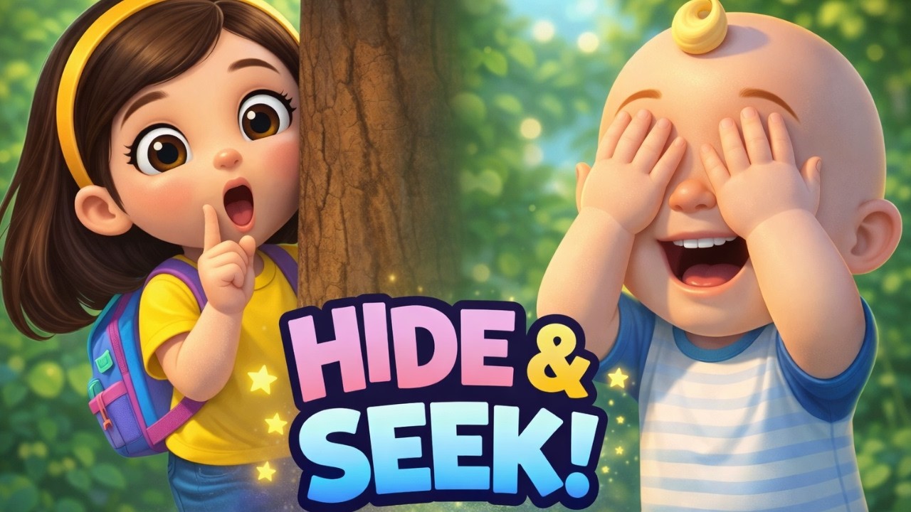 Rima & Roby Play Hide and Seek with Friends 🤖👧🐶 | Fun Kids Song & Learning Video