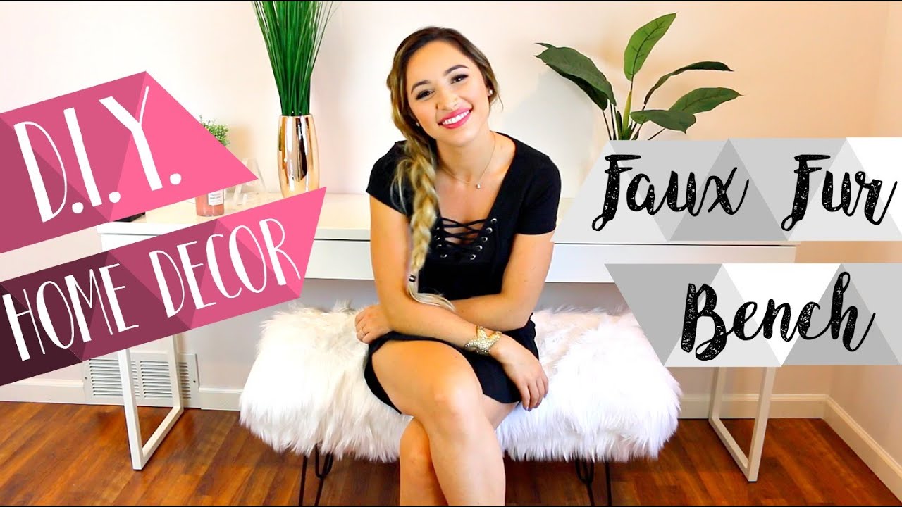 D.I.Y. HOME DECOR | FAUX FUR BENCH | ALEXANDRA BEUTER