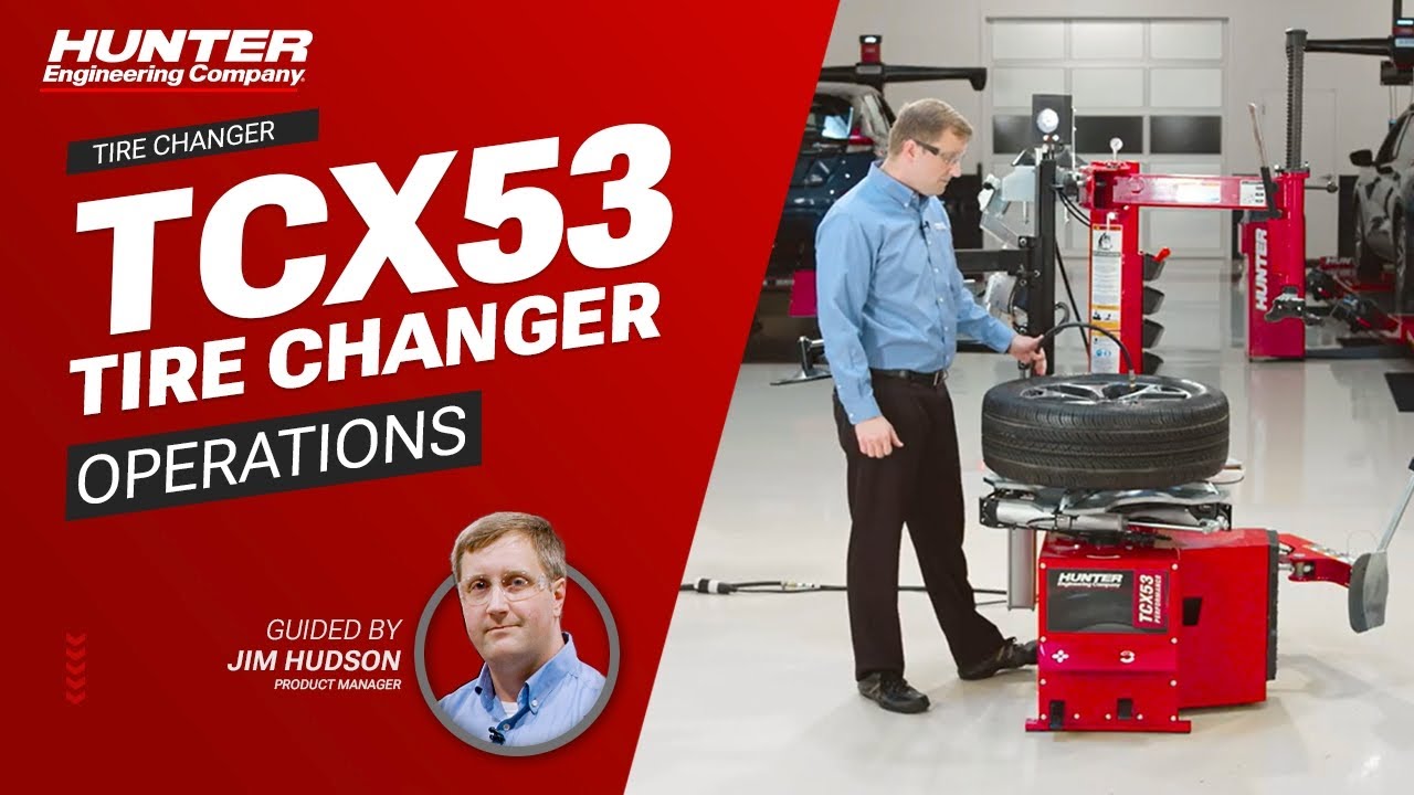 Шиномонтажный станок Hunter TCX53: подробное видео о работе
