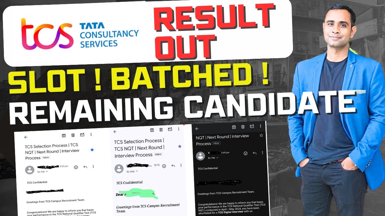 TCS Result Declared | TCS Sending Mail | Which Slot ? Status Batched ? Remaining Student