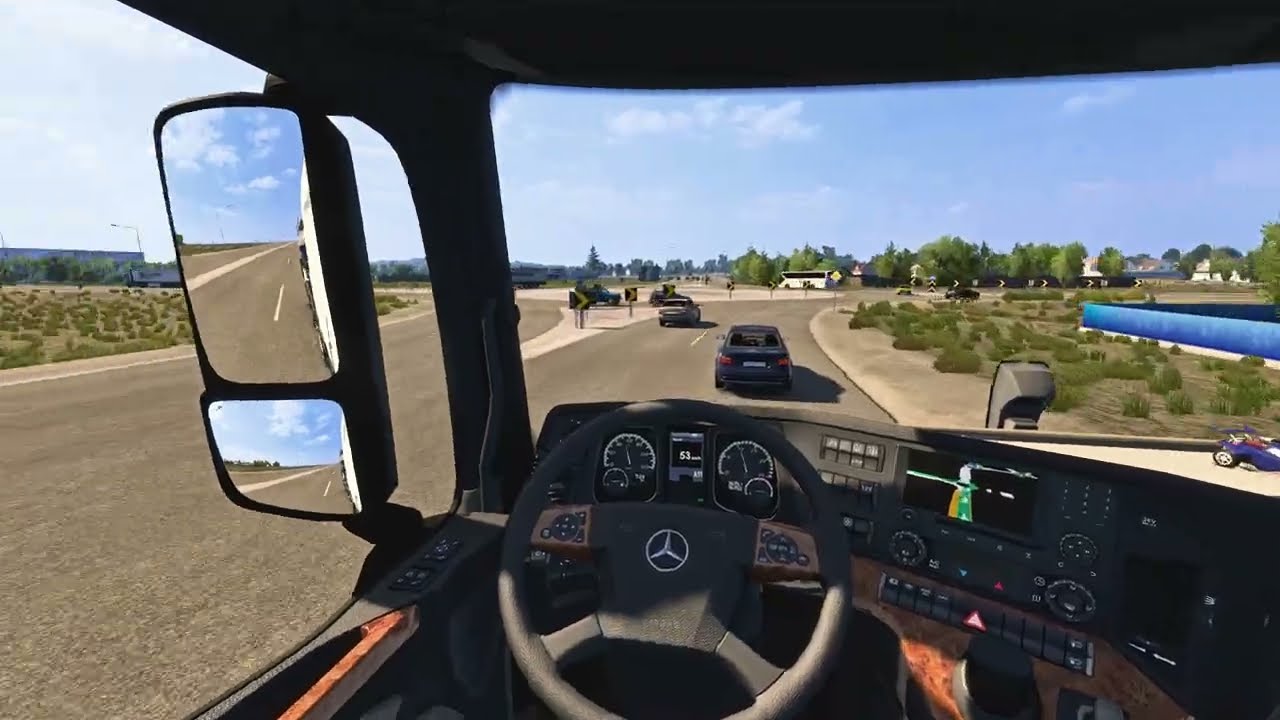 Trucking in Kazachstan Steppe ETS2 1.52 Realistic Trucking POV ReShade ProMods