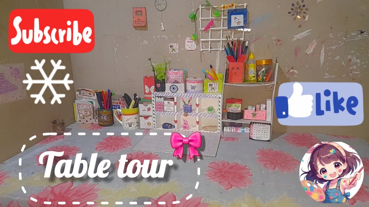 My craft table tour 🎀🌸 #Barbie_craft10 #DIY