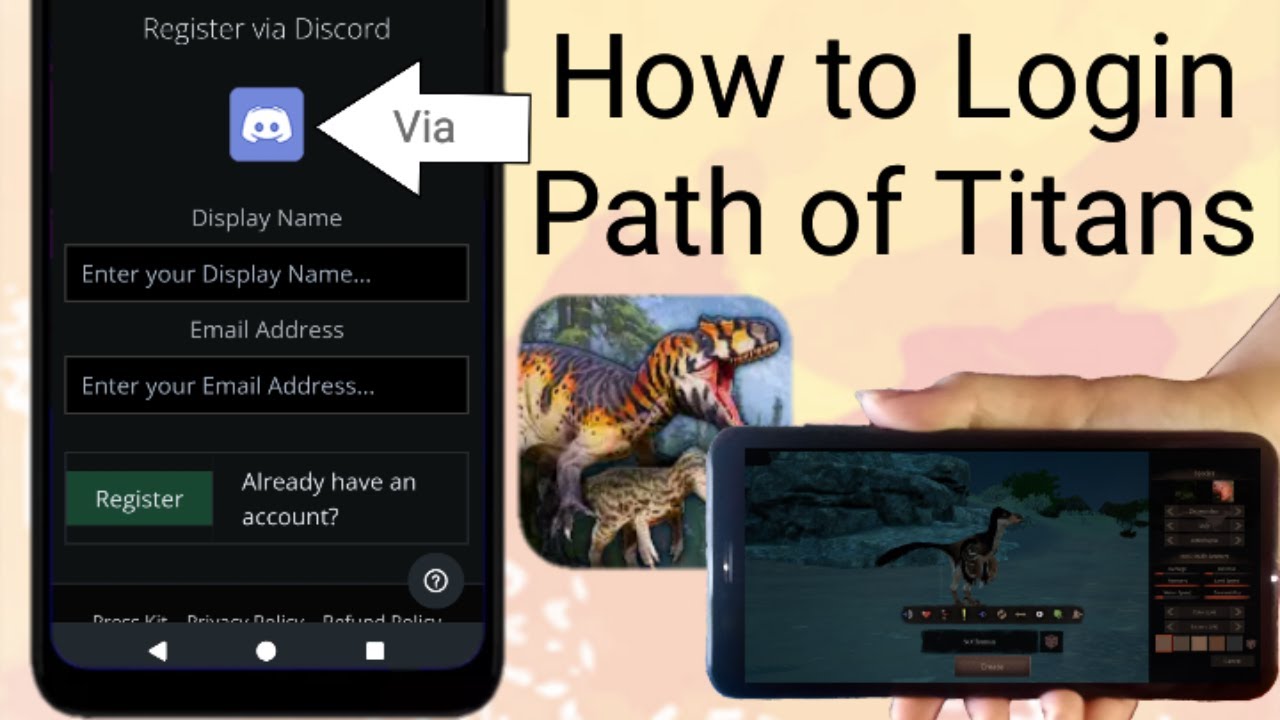 how to login in path of titans mobile via discord
