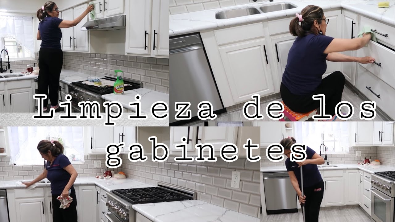 LIMPIEZA DE LOS GABINETES DE COCINA
