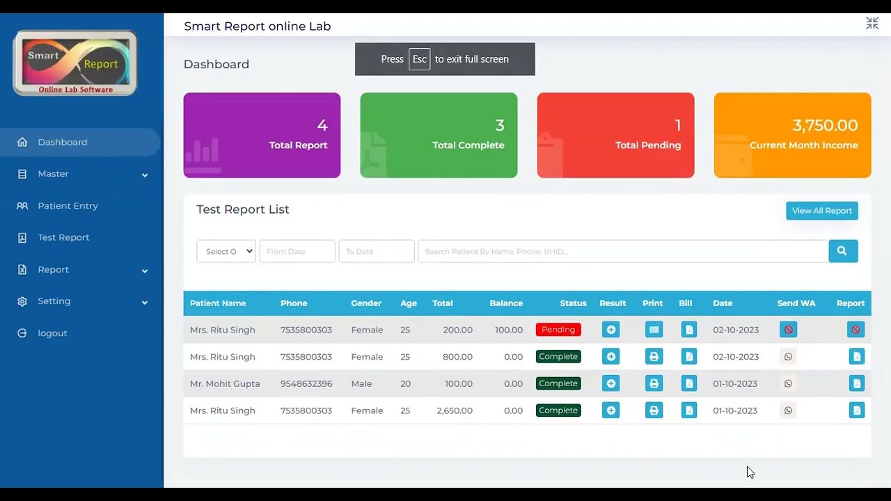 Online Lab Software | Online lab Smart Report Software | Best Pathology Reporting Software |