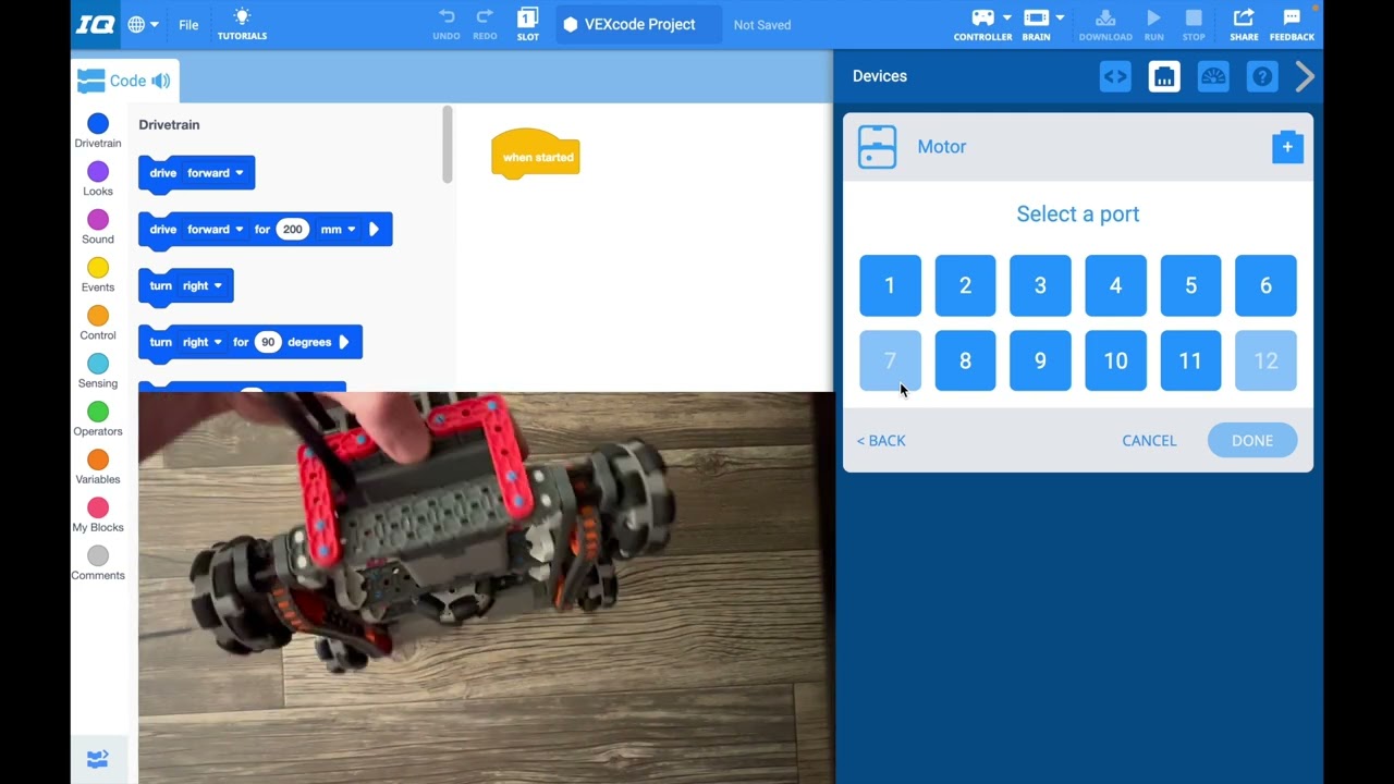 VEX IQ How to Program H-Drive