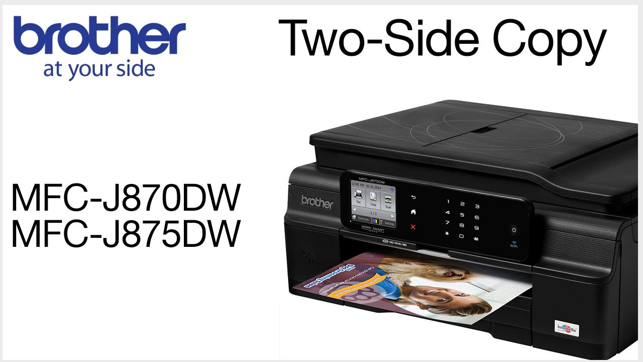 Making a two-sided copy on a Brother MFC-J870DW