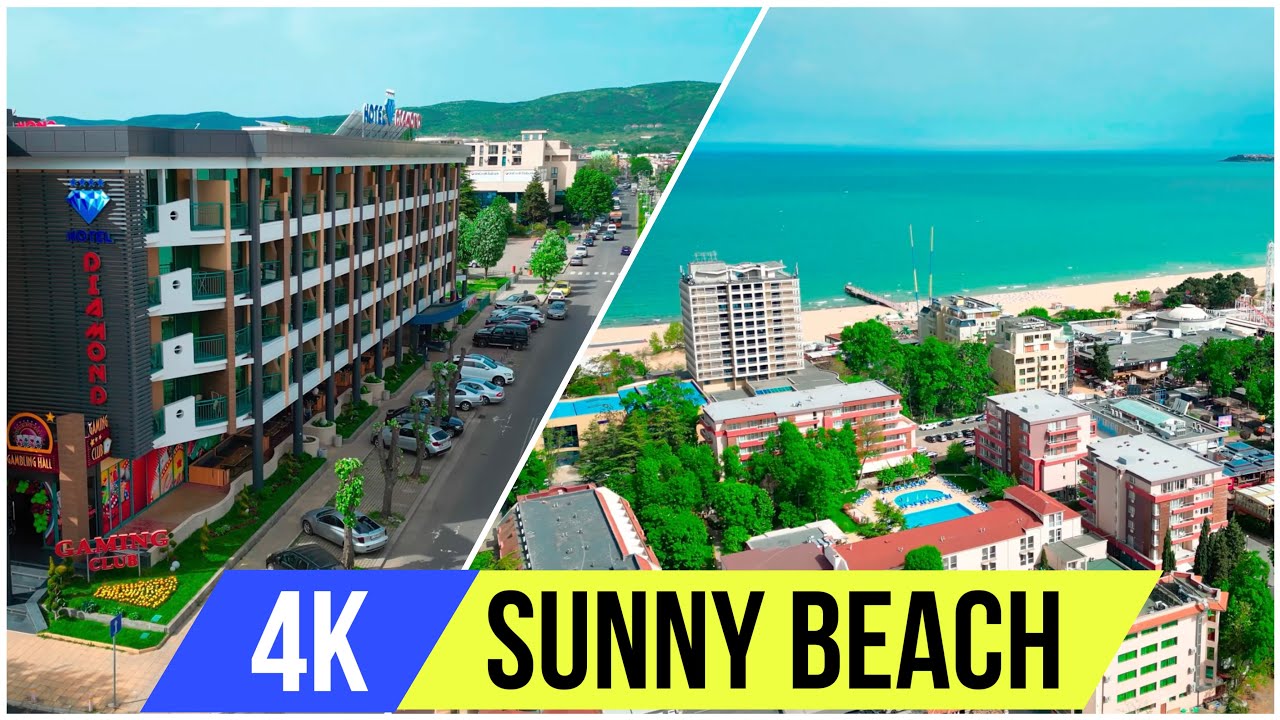 Солнечный Берег Прогулка Начало  Сезона в Болгарии ( Walking Sunny beach) отели Diamond и Меркурий