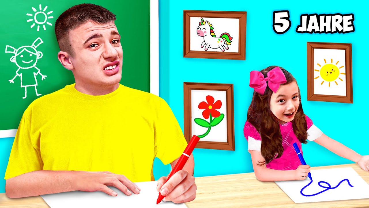 ZURÜCK zum KINDERGARTEN für 1 TAG! Challenge!