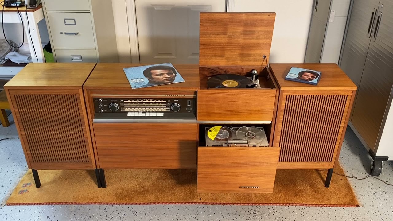 1966 Telefunken Bayreuth Studio 105 Stereo Console with Magnetophon Reel to Reel