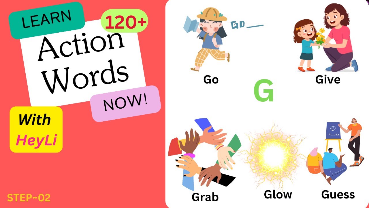 Fun Action Words A to Z for Kids | Learn Simple Verbs with Easy Way | Part 2