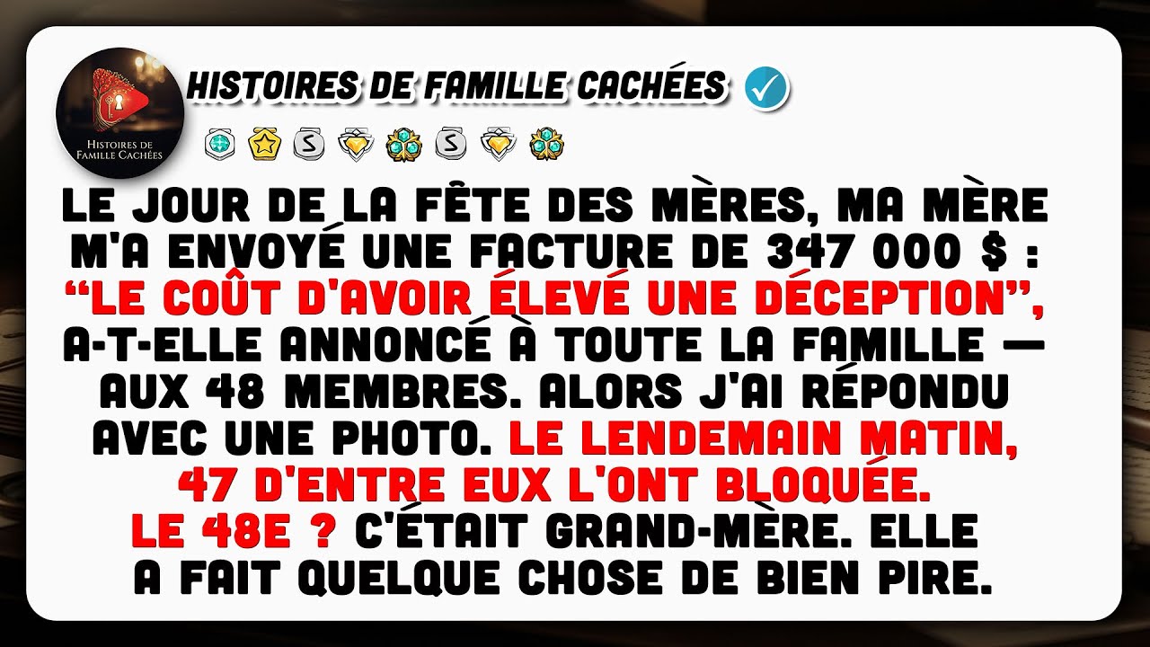 Ma Mère Me Facture 347k $ Pour Avoir Élevé Un Raté. La Réponse De Mamie Est Pire.