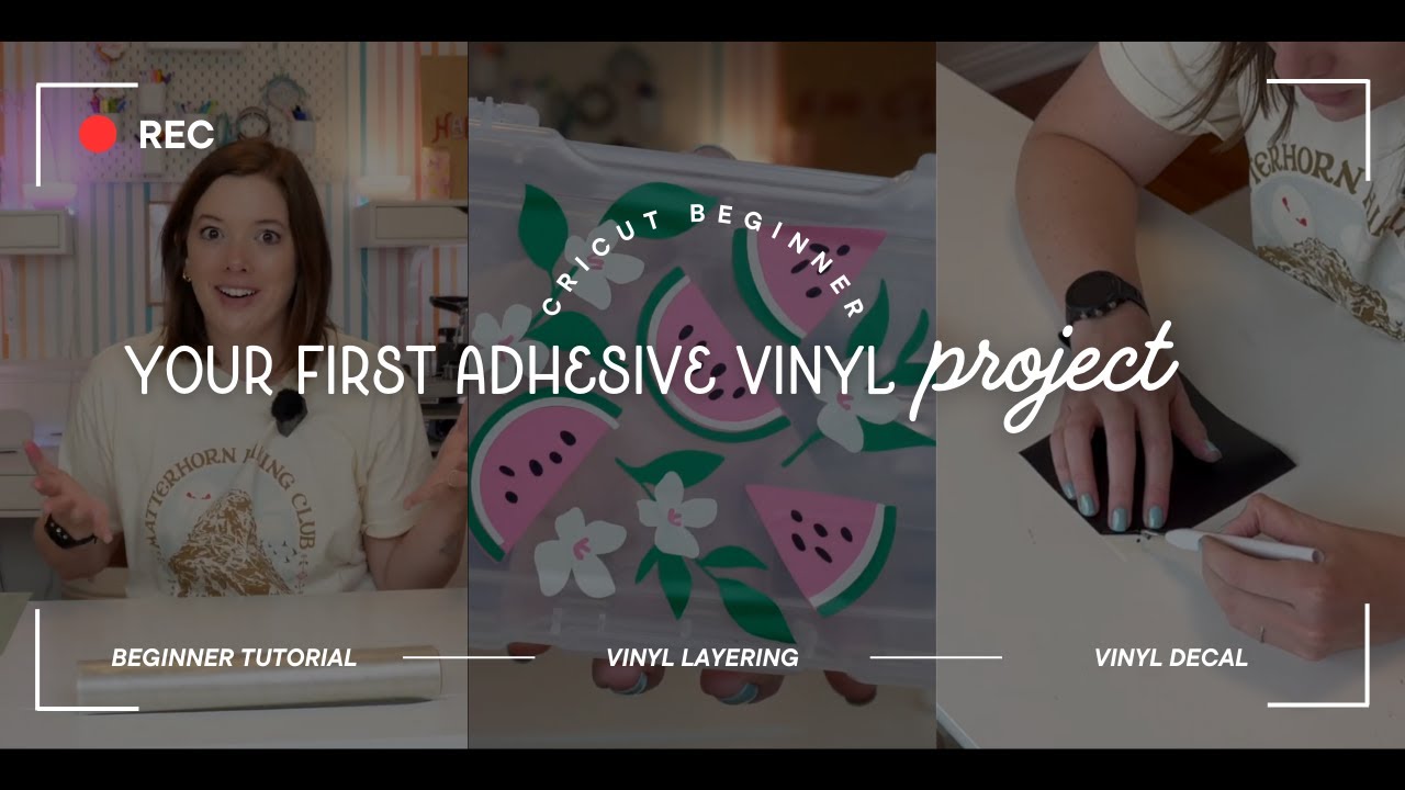 Your First Cricut Project: Easy Layered Vinyl Watermelon Decal for Cricut Crafting Beginners!