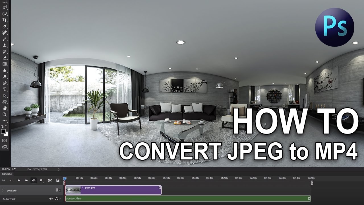 How to Convert Image to Video file in Photoshop  JPEG to MP4 _ 360 VR Panorama Rendering Tutorial