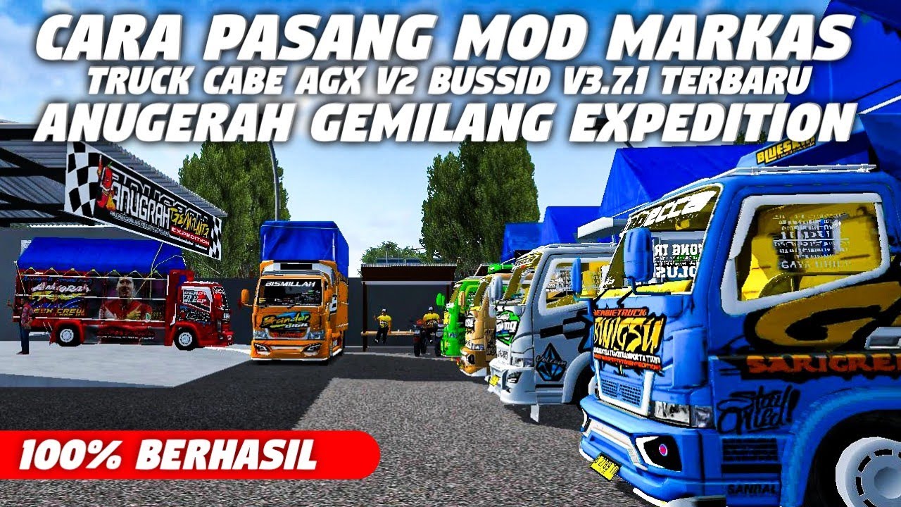 CARA PASANG MOD MARKAS TRUCK CABE AGX V2 BUSSID V3.7.1 TERBARU | Bus Simulator Indonesia