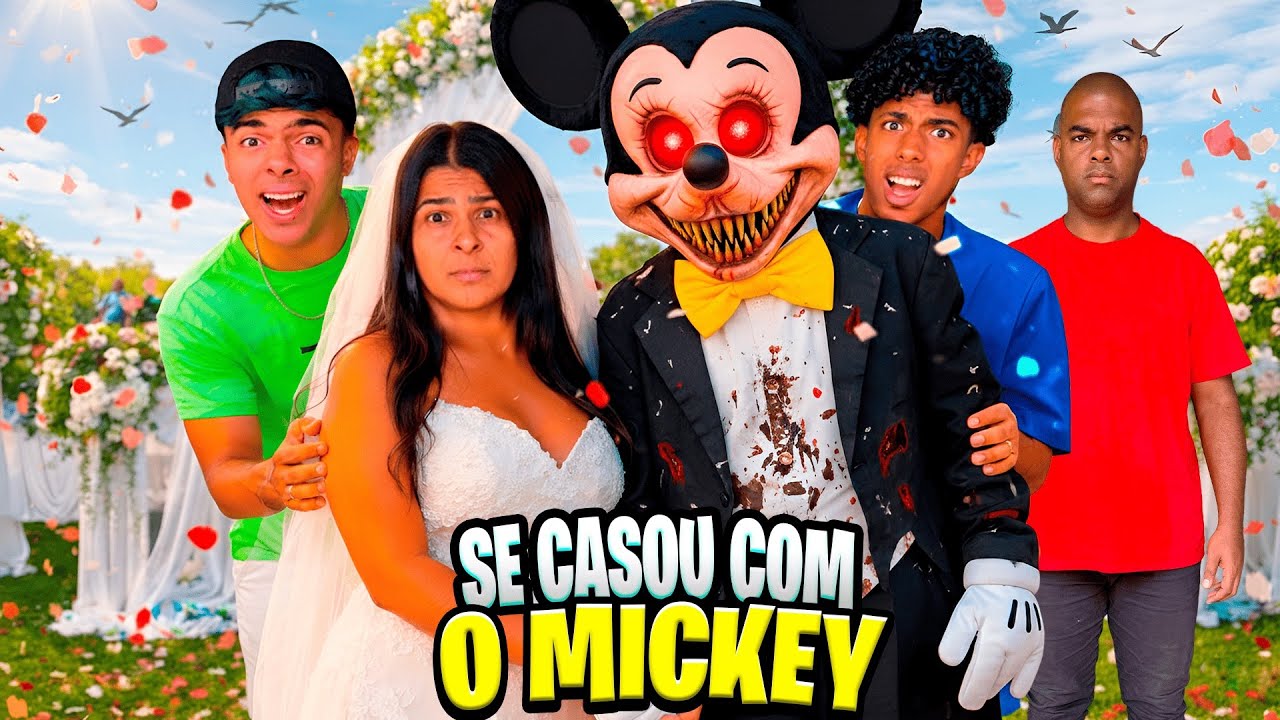 MINHA MÃE SE CASOU COM MICKEY MALVADO!  😱PERDEMOS NOSSA MÃE?