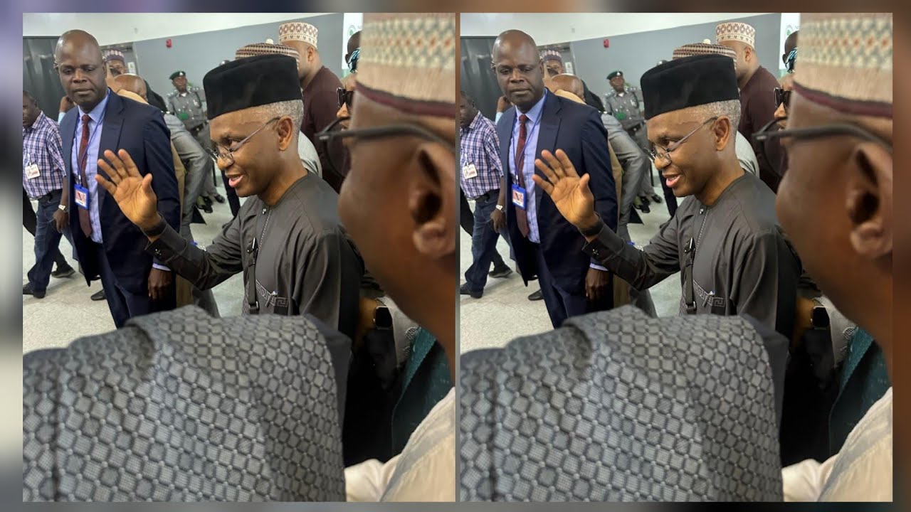 Moment El-Rufai resisted Arrest upon arrival from Airport, as supporters bundle him out 