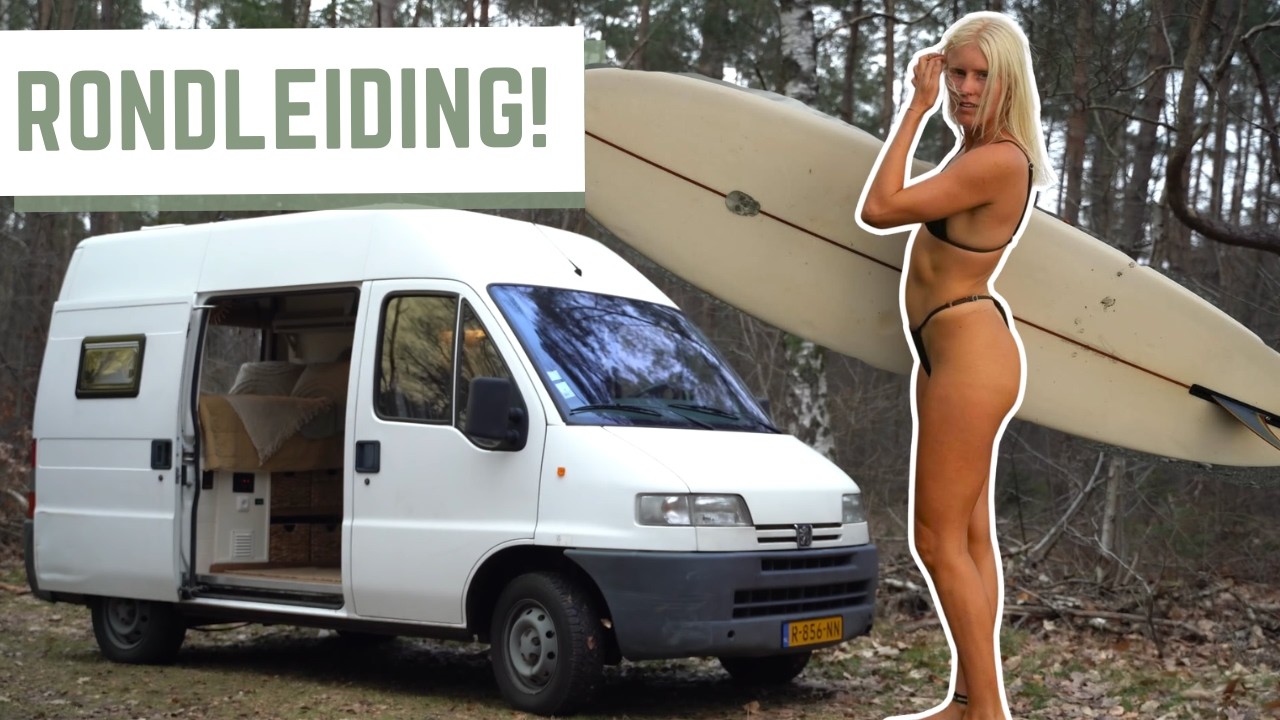 Voor €15.000 bouwt surfster eigen bus om!