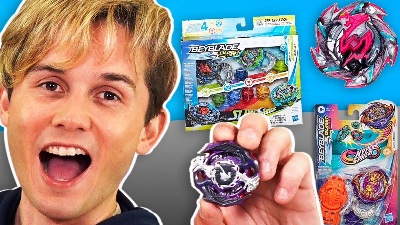 ABRINDO E COLOCANDO BEYBLADES PODEROSAS PARA BATALHAR | Gato Galactico