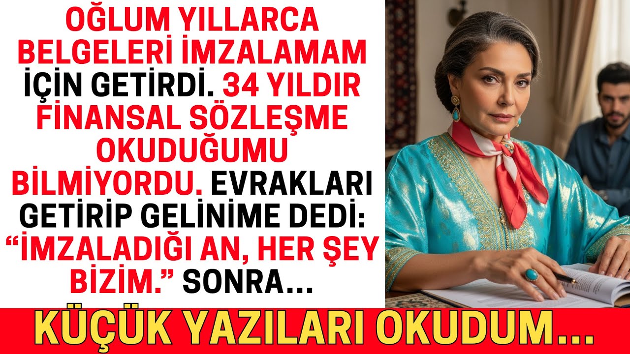 OĞLUM BENİM FİNANS UZMANI OLDUĞUMU BİLMİYORDU. EVRAKLARI GETİRİP DEDİ: “İMZALASIN, HER ŞEY BİZİM”