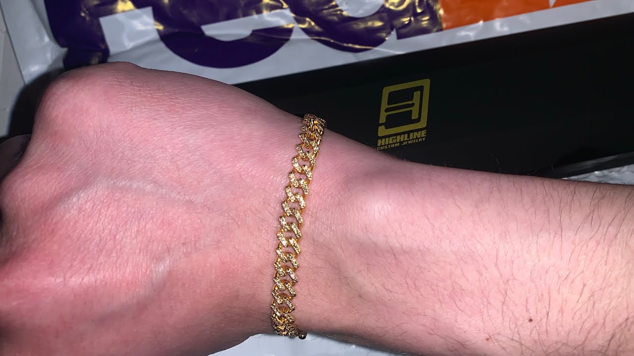 14k 7mm Diamond Miami Cuban Link Bracelet Unboxing & Short Review💎From HighLine Jewelry💎🥶